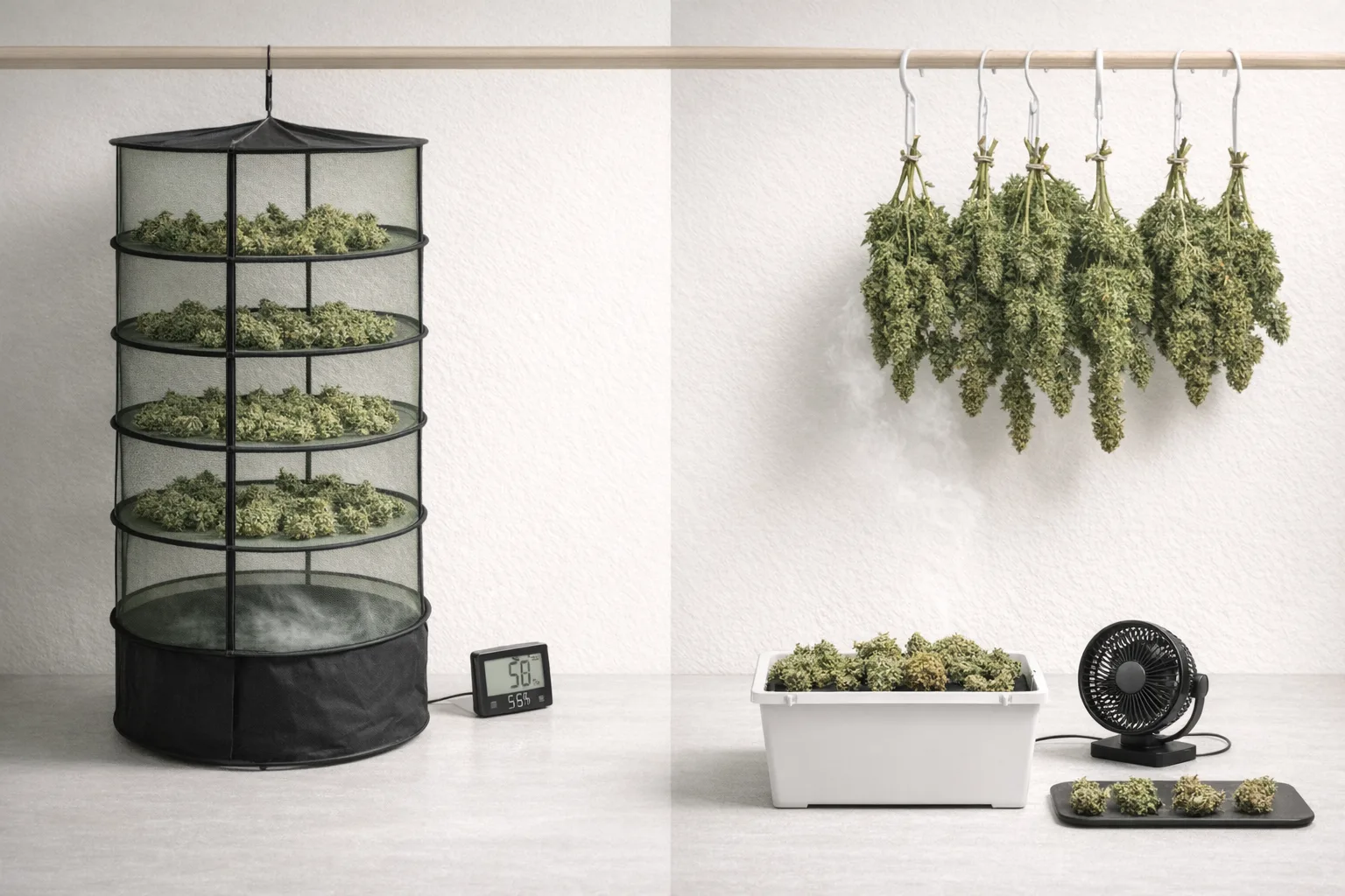 Board showing common cannabis drying mistakes.